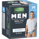 Depend Real Fit Incontinence Men Medium (8 Pack)