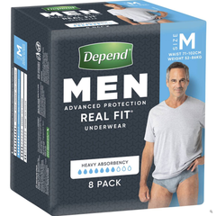 Depend Real Fit Incontinence Men Medium (8 Pack)