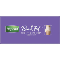 Depend Real Fit Night Defence Incontinence Underwear Women L (8 Pack)