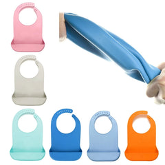 1 Pc Large Waterproof Anti-Oil Adult Mealtime Silicone Bib Clothes Clothing Protector Senior Citizen Aid Aprons