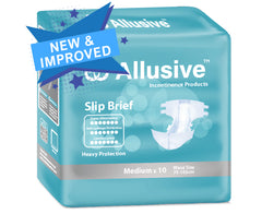 Allusive Incontinence Slip Brief Diapers - 10 Pack