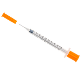Insulin Syringe with Fixed Needle, Box of 100 - 27G