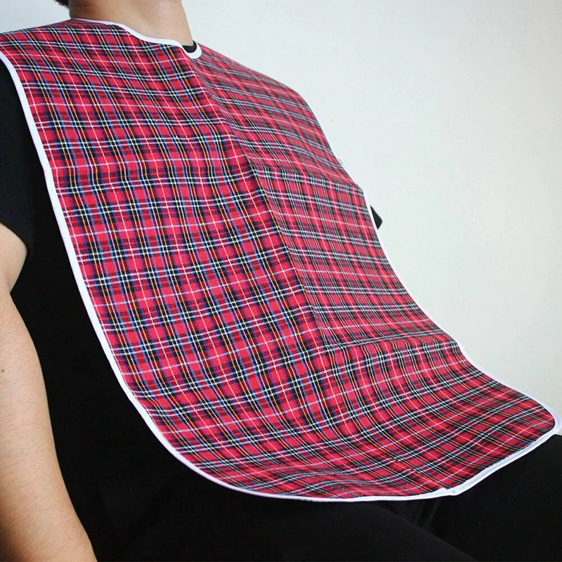 New Waterproof Bib Adult Mealtime Cloth Protector Detachable Disability Aid Aprons