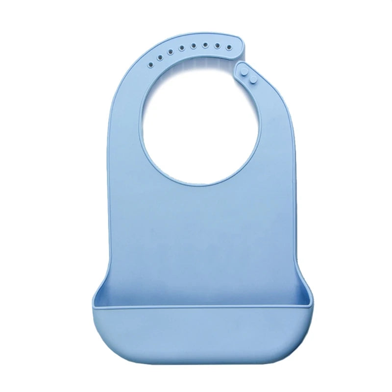 1 Pc Large Waterproof Anti-Oil Adult Mealtime Silicone Bib Clothes Clothing Protector Senior Citizen Aid Aprons
