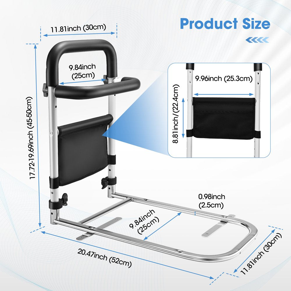 Bed Rails for Elderly Adults Seniors Safety Bed Rail with Handle Fall Prevention Metal Rail