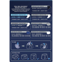 Tena Men Active Fit Absorbent Protector Level 1 (12 pack)
