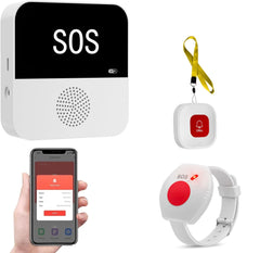 Wireless Wifi Elderly Caregiver Pager SOS Call Button Emergency SOS Medical Alert System for Seniors Patients Elderly at Home