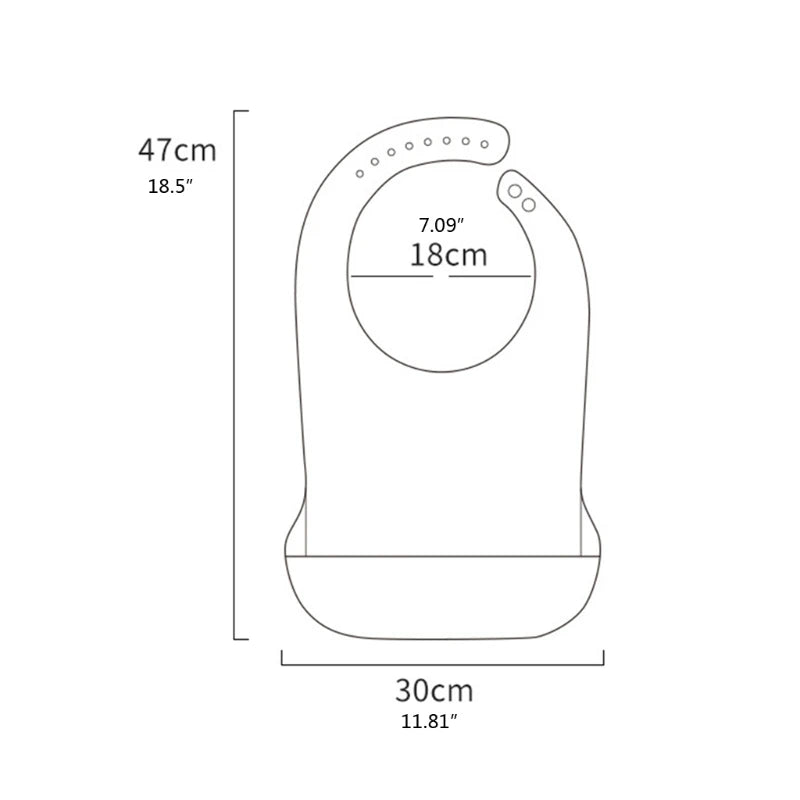 1 Pc Large Waterproof Anti-Oil Adult Mealtime Silicone Bib Clothes Clothing Protector Senior Citizen Aid Aprons