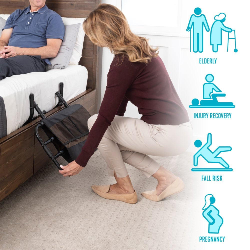 EZ Adjust Bed Rail for Seniors, Adjustable Adult Bed Rail and Elderly Bed Assist Grab Bar