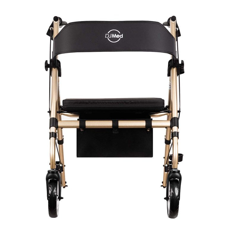 Adacss Classic Design Rollator Mobility Walker with Padded Seat