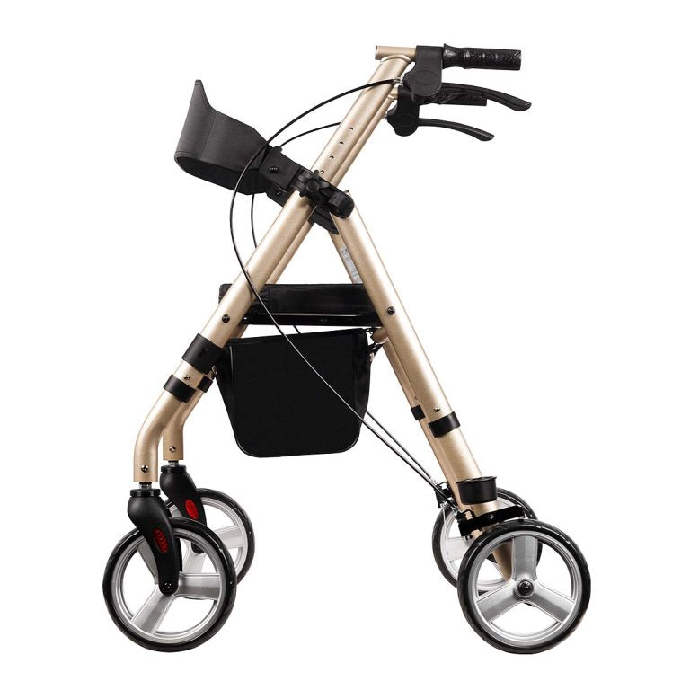 Adacss Classic Design Rollator Mobility Walker with Padded Seat