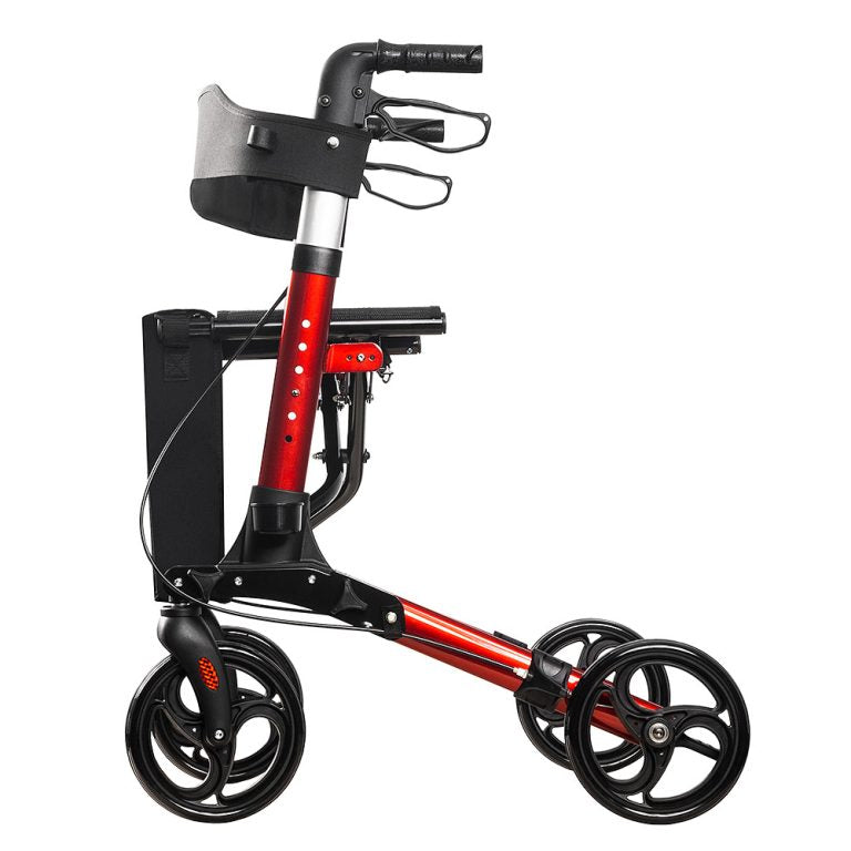 Adacss Euro Style 4-Wheeled Rollator Walker with Seat & Brakes