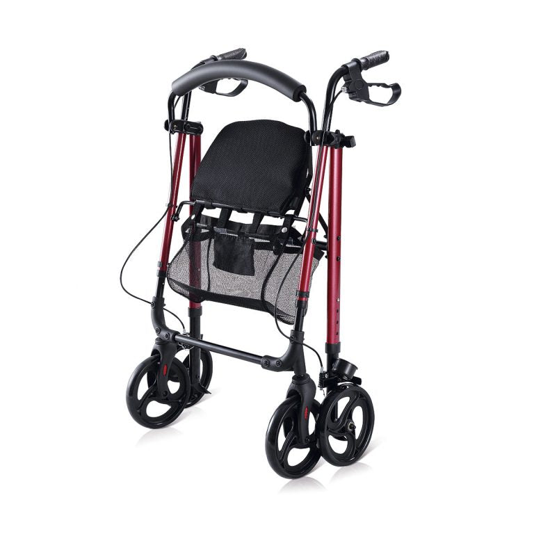 Adacss Lightweight Folding Rollator Walker with Seat & Storage