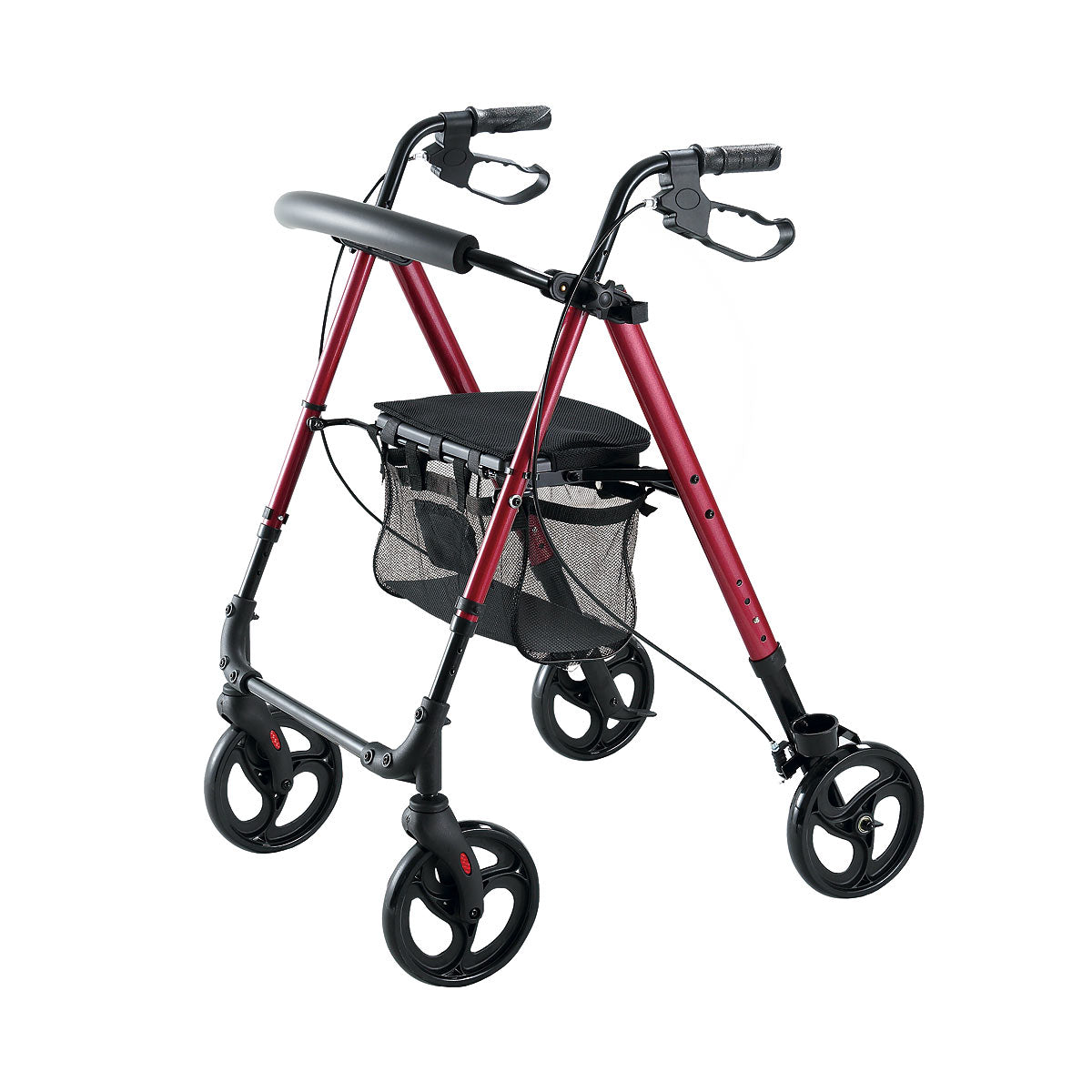Adacss Lightweight Folding Rollator Walker with Seat & Storage