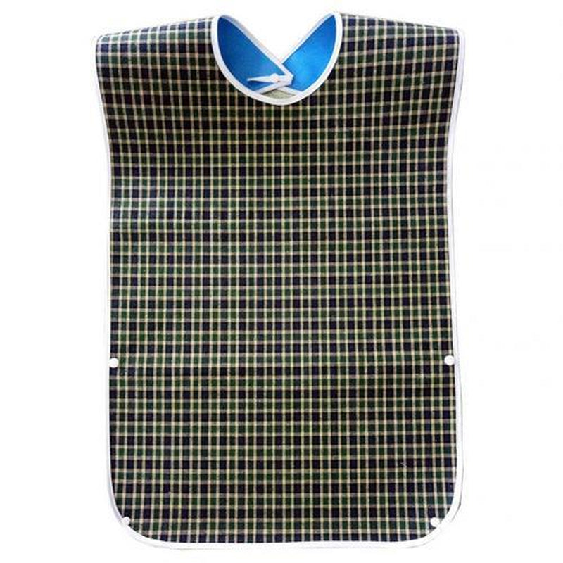 Waterproof Old People Meal Eating Drinking Bib Protector Disability Aid Apron Bottom Pocket Can Hold the Leaked Food or Drink