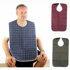 New Waterproof Bib Adult Mealtime Cloth Protector Detachable Disability Aid Aprons