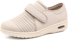Womens Wide Width Shoes Adjustable Strap Sneakers for Elderly Diabetic Plantar Fasciitis Swollen Feet